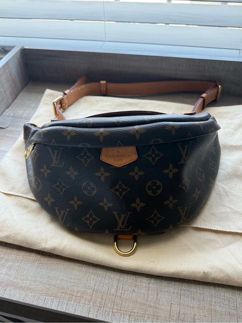 Louis Vuitton Monogram Crossbody Belt Bag in Brown and Tan